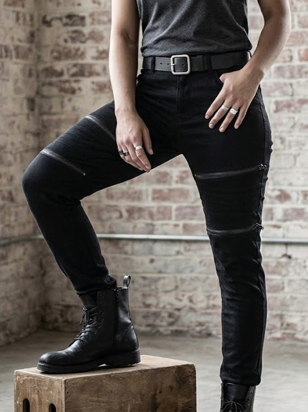 KILLSTAR Black Zipper Pants 3XL Plus Size Goth Punk Grunge Alternative Unisex